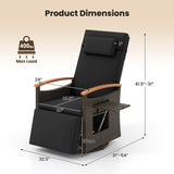 Costway Set of 2 Patio Rattan 360° Swivel Recliner Chaise Lounge Chairs Adjustable Backrest Footrest 86361582 New