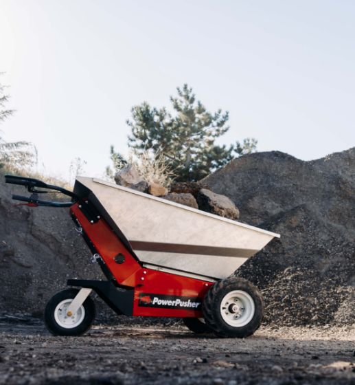 PowerPusher E-750 Electric Wheelbarrow 1,000 lb. Capacity 1200W New