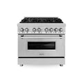 ZLINE  36 In. 4.6 Cu. Ft. Legacy Dual Fuel Range With 6 Burner Gas Cooktop And Electric Convection Oven In Stainless Steel - Stainless Steel (RA36)