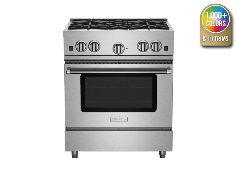 BLUESTAR  30″ Culinary Series (RCS) Open Burner Range - Stainless Steel (RCS304BV2)
