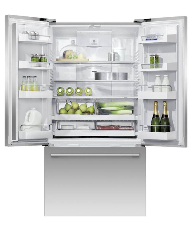 Fisher Paykel  Freestanding French Door Refrigerator Freezer, 36", 20.1 cu ft, Ice - Stainless Steel (RF201AHJSX1)