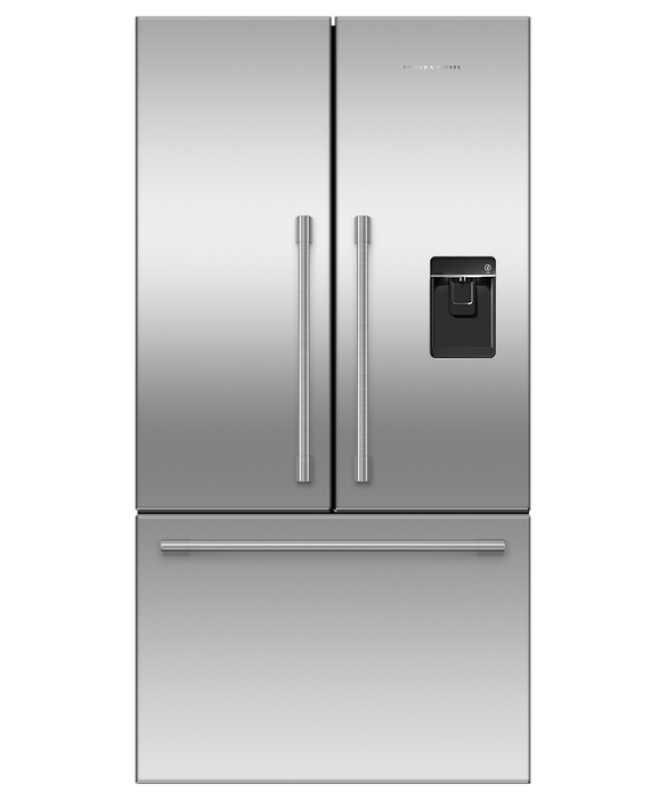 Fisher Paykel  Freestanding French Door Refrigerator Freezer, 36", 20.1 cu ft, Ice & Water - Stainless Steel (RF201AHUSX1)