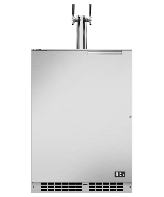 DCS  24" Dual Tap Outdoor Beer Dispenser, Left Hinge - Stainless Steel (RF24BTL2)