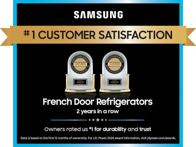 Samsung  26 cu. ft. Mega Capacity Counter Depth 3-Door French Door Refrigerator with External Water and Ice Dispenser in Stainless Steel - Stainless Steel (RF27CG5B10SRAA)