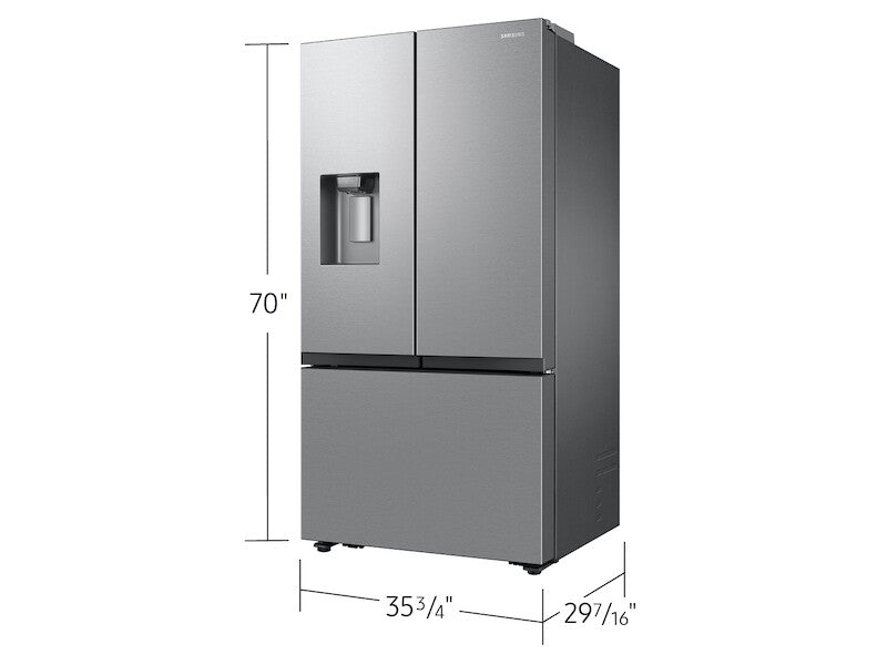 Samsung  26 cu. ft. Mega Capacity Counter Depth 3-Door French Door Refrigerator with External Water and Ice Dispenser in Stainless Steel - Stainless Steel (RF27CG5B10SRAA)