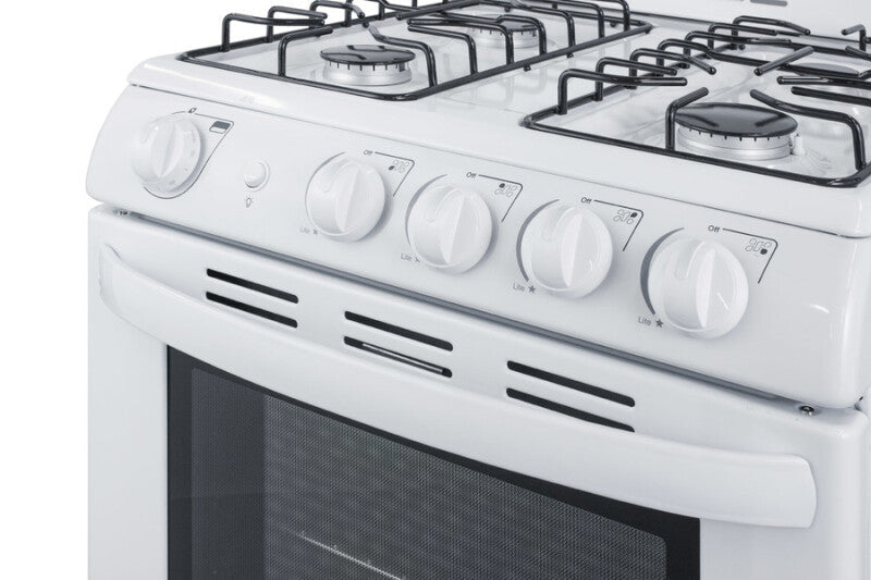 SUMMIT  24" Wide Gas Range - White (RG244WS)