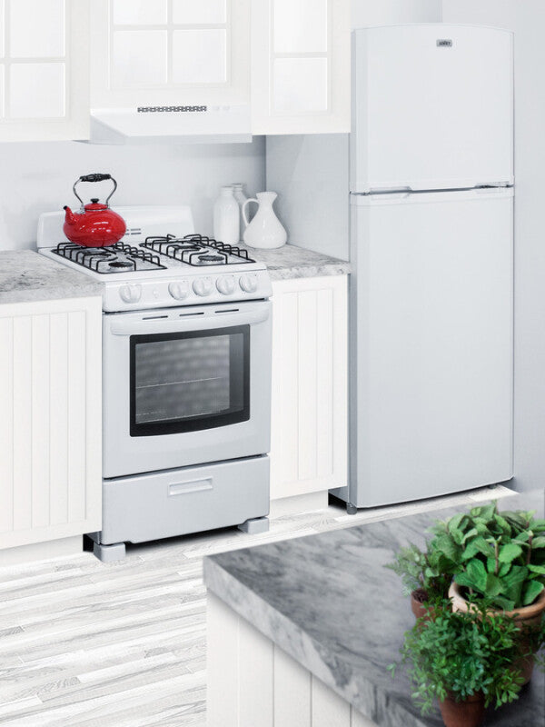 SUMMIT  24" Wide Gas Range - White (RG244WS)