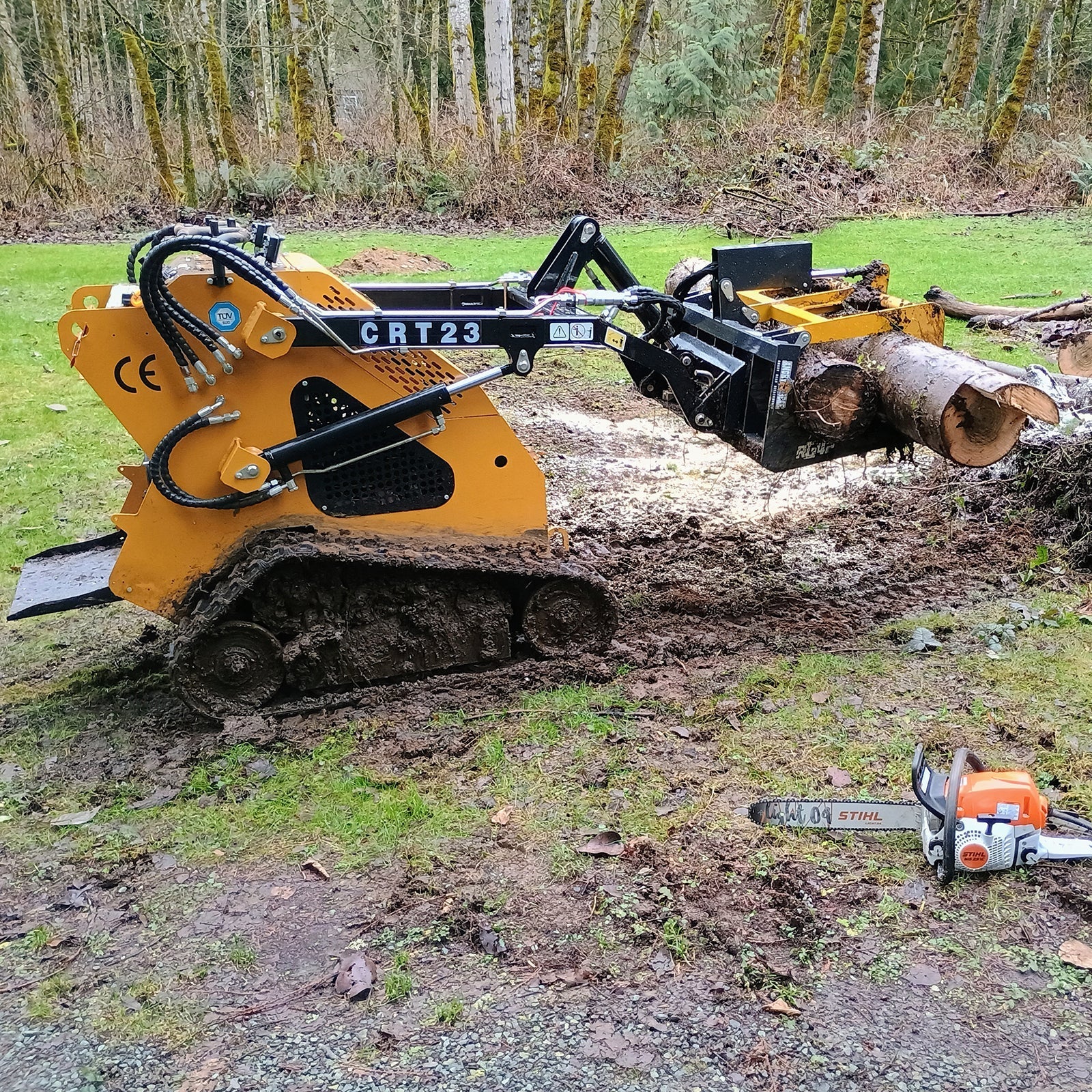 MechMaxx RG42 Skid Steer Grapple Attachment 42" Mini Skeleton Grapple 24" Arm Opening 2000 lbs Capacity New