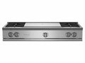 BLUESTAR  48″ RNB Rangetop with 24″ French Top - Stainless Steel (RGTNB484FTBV2)