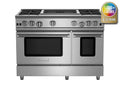 BLUESTAR  48″ Nova (RNB) Series Range with 24″ Charbroiler - Stainless Steel (RNB484CBV2)