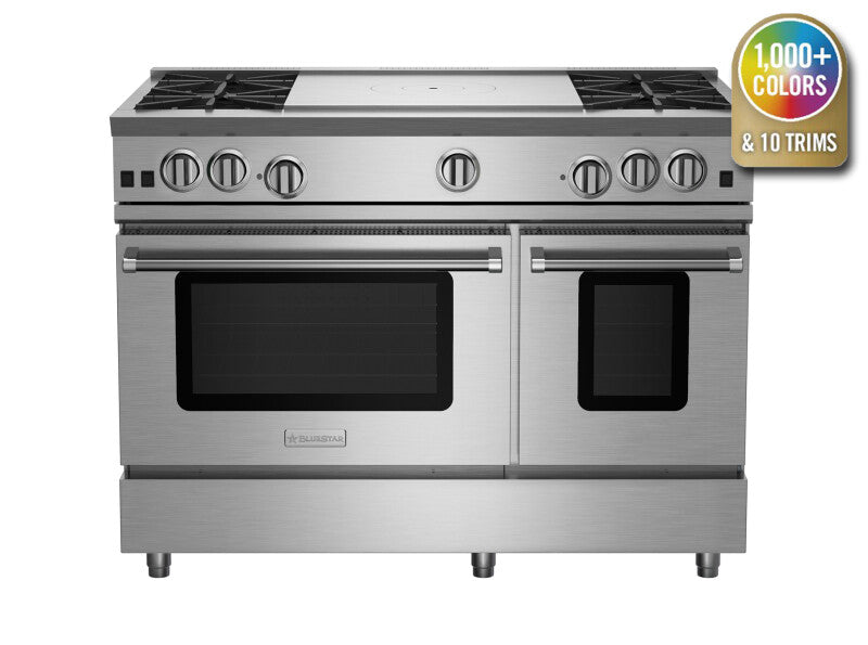 BLUESTAR  48″ Nova (RNB) Series Range with 24″ French Top - Stainless Steel (RNB484FTBV2)