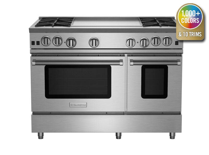 BLUESTAR  48″ Nova (RNB) Series Range with 24″ Griddle - Stainless Steel (RNB484GV2)