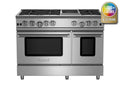 BLUESTAR  48″ Nova (RNB) Series Range with 12″ Charbroiler - Stainless Steel (RNB486CBV2)