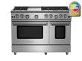 BLUESTAR  48″ Nova (RNB) Series Range with 12″ Griddle - Stainless Steel (RNB486GV2)