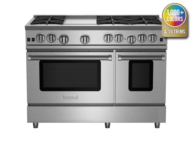 BLUESTAR  48″ Nova (RNB) Series Range with 12″ Griddle - Stainless Steel (RNB486GV2)