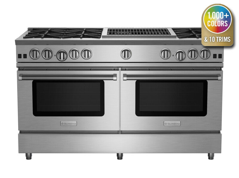 BLUESTAR  60″ Nova (RNB) Range with 24″ Charbroiler - Stainless Steel (RNB606CBV2)