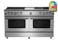 BLUESTAR  60″ Nova (RNB) Series Range with 12″ Griddle & Charbroiler - Stainless Steel (RNB606GCBV2)