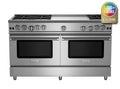 BLUESTAR  60″ Nova (RNB) Series Range with 24″ Griddle - Stainless Steel (RNB606GV2)
