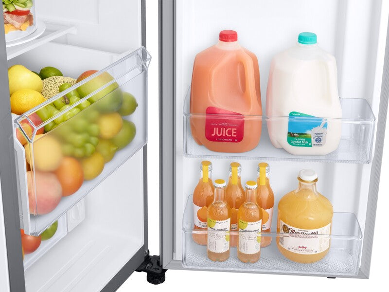 Samsung  27.4 cu. ft. Large Capacity Side-by-Side Refrigerator in Stainless Steel - Fingerprint Resistant Stainless Steel (RS27T5200SRAA)