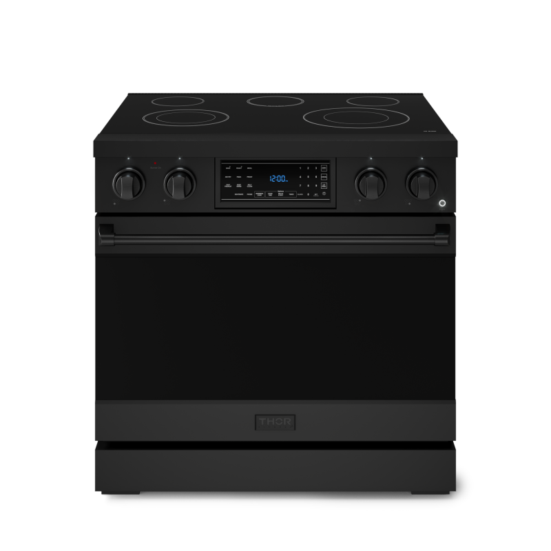 THOR KITCHEN  36 Inch Professional Electric Range With Tilt Panel Touch Control In Black Gordon Ramsay Series - Black (RSE36B)