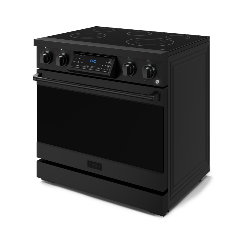 THOR KITCHEN  36 Inch Professional Electric Range With Tilt Panel Touch Control In Black Gordon Ramsay Series - Black (RSE36B)