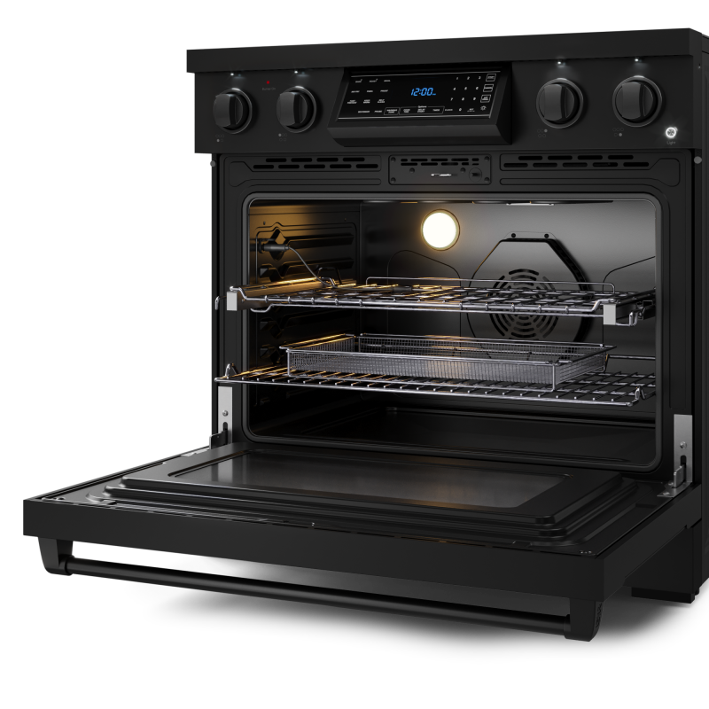 THOR KITCHEN  36 Inch Professional Electric Range With Tilt Panel Touch Control In Black Gordon Ramsay Series - Black (RSE36B)
