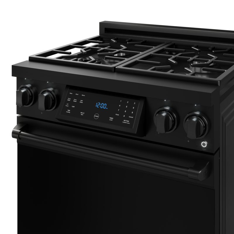 Thor Kitchen  30 Inch Professional Lp Range With Tilt Panel Touch Control In Matte Black Gordon Ramsay Series - Black (RSG30BLP)
