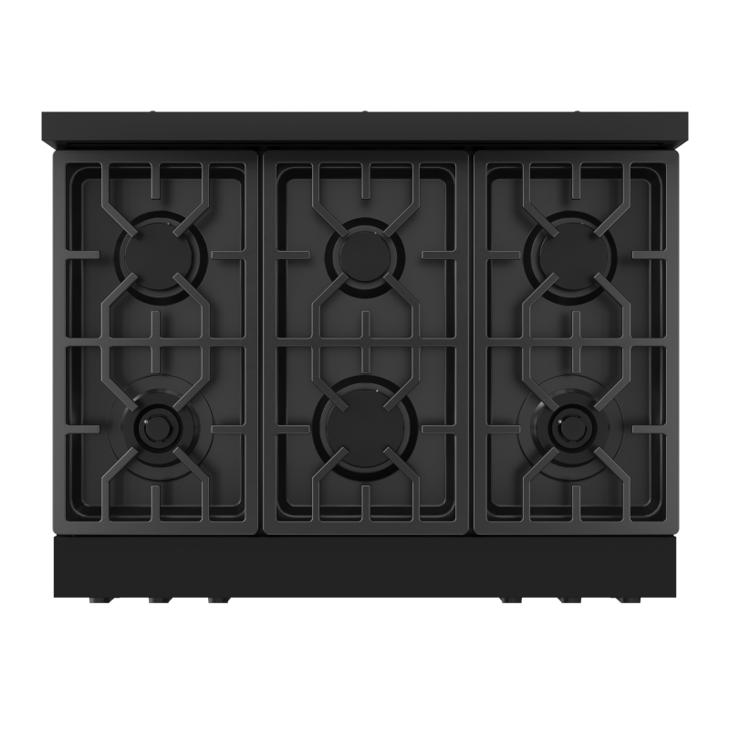 THOR KITCHEN  36 Inch Professional Gas Range With Tilt Panel Touch Control In Black Gordon Ramsay Series - Black (RSG36B)