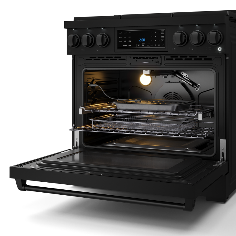 Thor Kitchen  36 Inch Professional Lp Range With Tilt Panel Touch Control In Black Gordon Ramsay Series - Black (RSG36BLP)