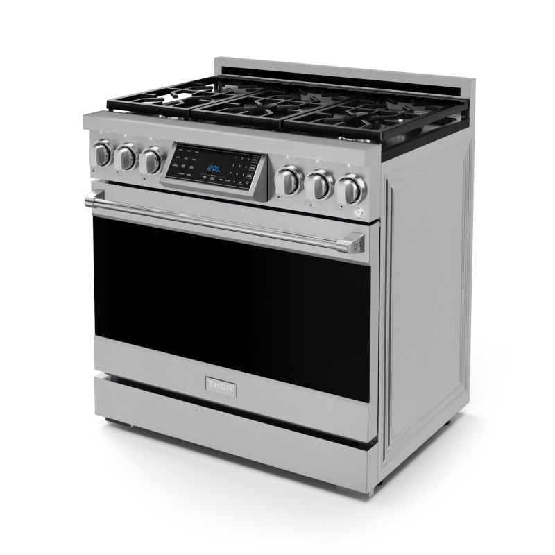 Thor Kitchen  36 Inch Professional Lp Range With Tilt Panel Touch Control In Stainless Steel Gordon Ramsay Series - Stainless Steel (RSG36LP)