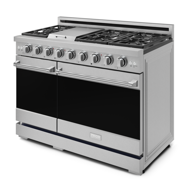 THOR KITCHEN  48 Inch Professional Lp Range With Pro-style Knobs In Stainless Steel Gordon Ramsay Series - Stainless Steel (RSG48ELP)
