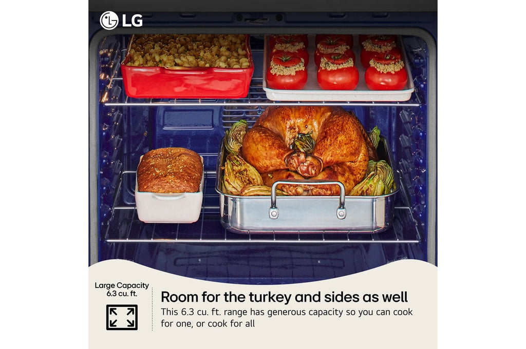 LG 6.3 cu. ft. Smart Wi-Fi Enabled ProBake Convection® Electric Range with Air Fry & EasyClean®