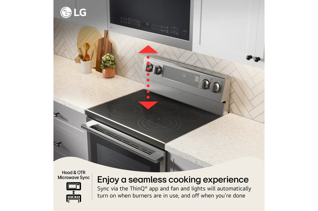 LG 6.3 cu. ft. Smart Wi-Fi Enabled ProBake Convection® Electric Range with Air Fry & EasyClean®