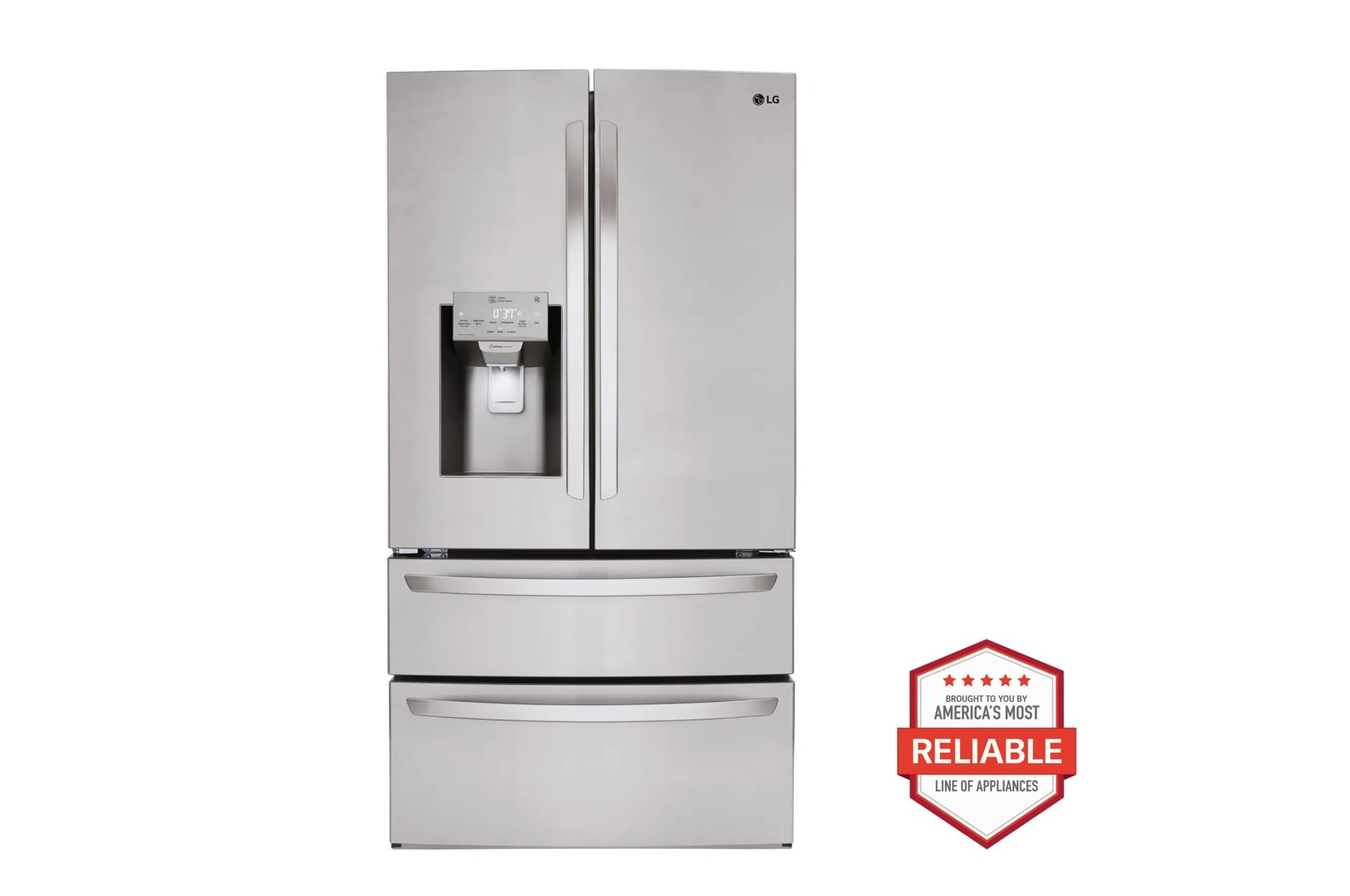 LG 36-inch Wide French Door Refrigerator - 28 cu. ft. - LMXS28626S