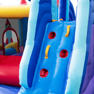 Costway Rocket Theme Inflatable Water Slide Park 58971342 New