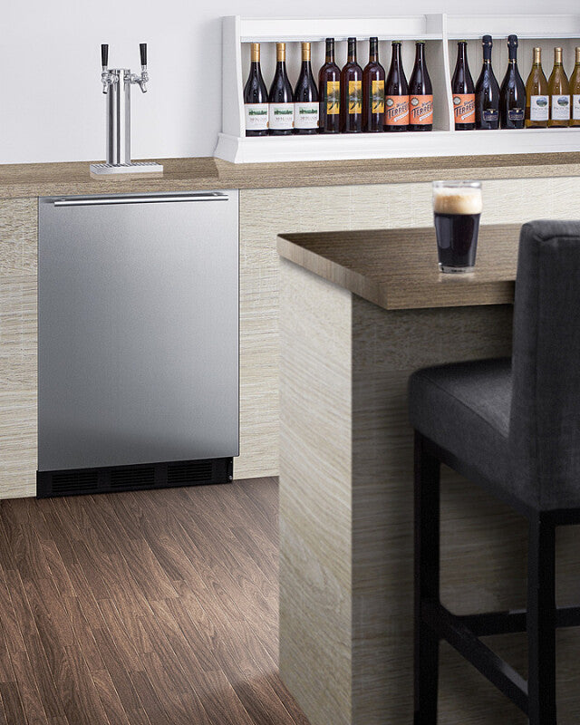 Summit  24" Wide Built-In Kegerator, ADA Compliant - Black (SBC58BLBIADA)