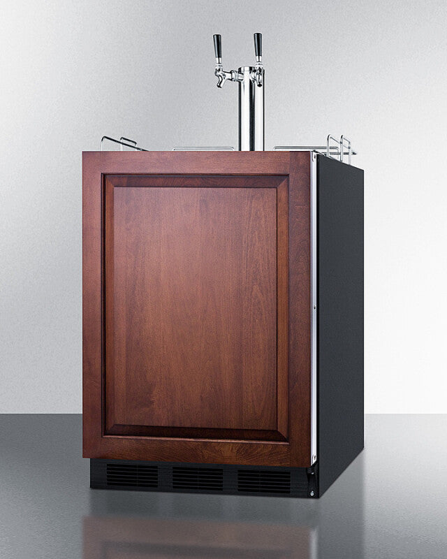 SUMMIT  24" Wide Built-In Cold Brew Coffee Kegerator, ADA Compliant (Panel Not Included) - Panel-Ready (SBC58BLBIADAIFCFTWIN)
