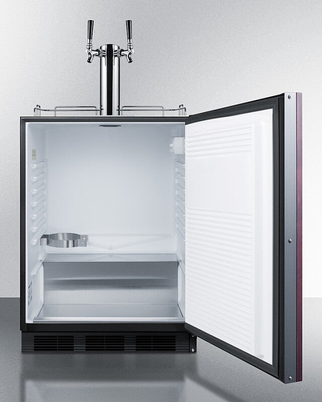SUMMIT  24" Wide Built-In Cold Brew Coffee Kegerator, ADA Compliant (Panel Not Included) - Panel-Ready (SBC58BLBIADAIFCFTWIN)