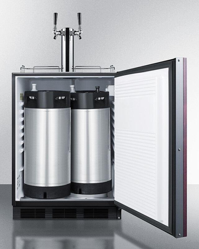 SUMMIT  24" Wide Built-In Cold Brew Coffee Kegerator, ADA Compliant (Panel Not Included) - Panel-Ready (SBC58BLBIADAIFCFTWIN)