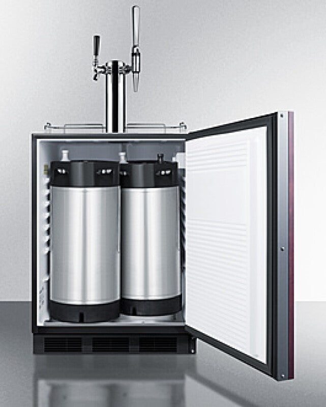 SUMMIT  24" Wide Built-In Coffee Kegerator, ADA Compliant (Panel Not Included) - Panel-Ready (SBC58BLBIADAIFCMTWIN)