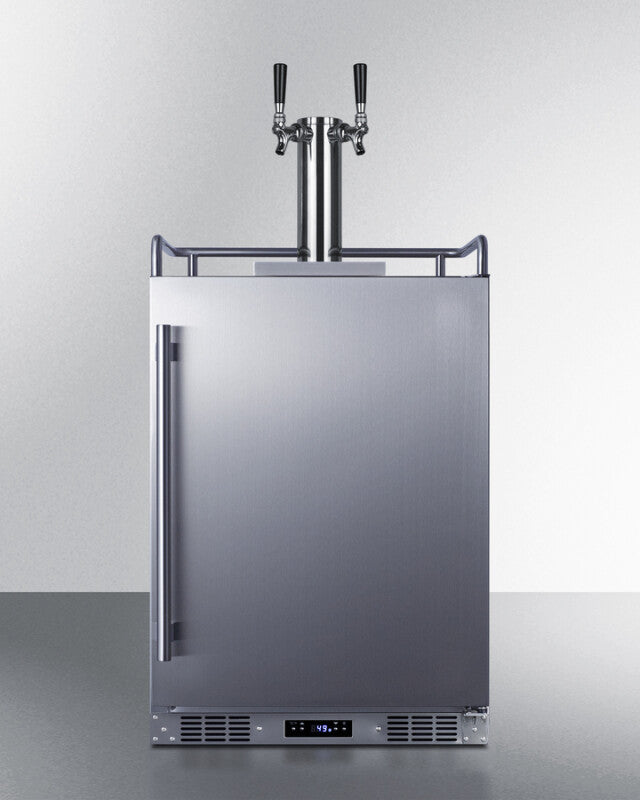 SUMMIT  24" Wide Built-In Outdoor Beer Kegerator - Stainless Steel (SBC683OSTWIN)