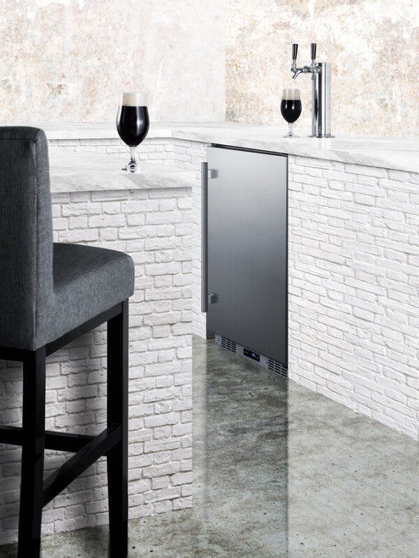 SUMMIT  24" Wide Built-In Outdoor Beer Kegerator - Stainless Steel (SBC683OSTWIN)