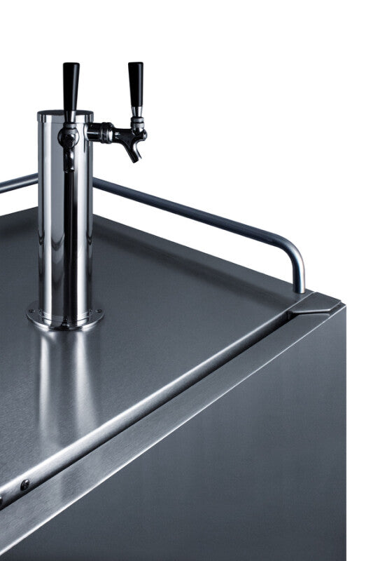 SUMMIT  24" Wide Built-In Outdoor Beer Kegerator - Stainless Steel (SBC683OSTWIN)