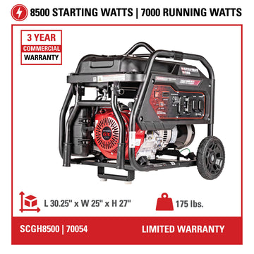 Simpson SCGH8500 Industrial Generator 7000/8500W Gasoline Honda GX390 Engine New