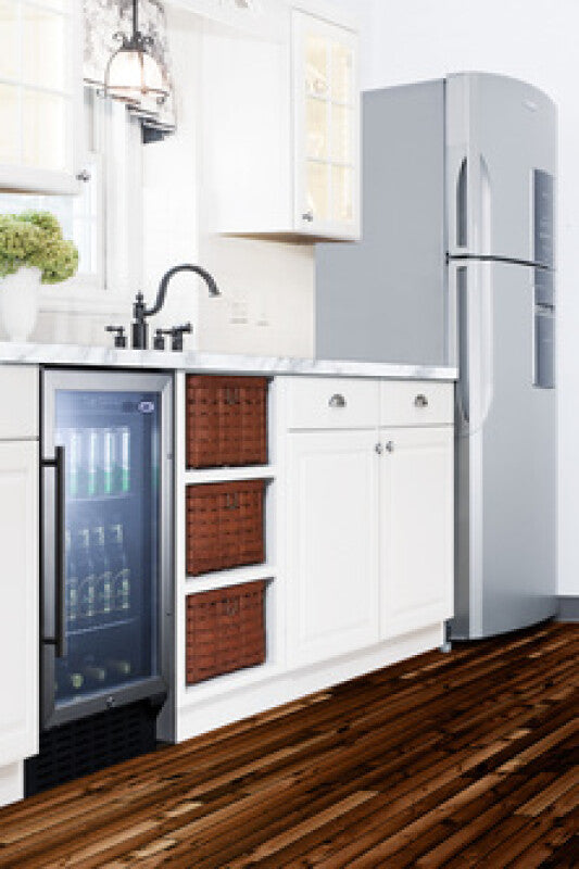 SUMMIT  18" Wide Built-In Beverage Center, ADA Compliant - Black (SCR1841BADA)