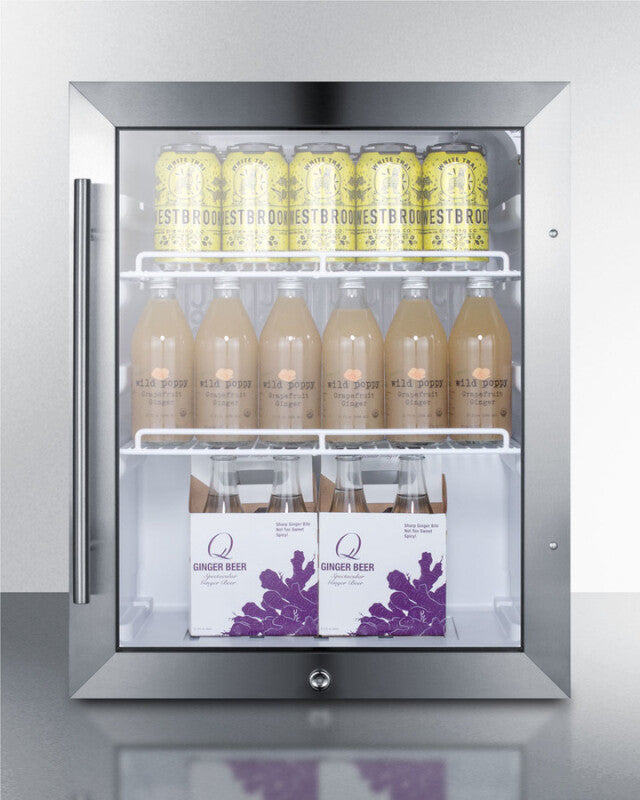 SUMMIT  Compact Beverage Center - Stainless Steel (SCR314LCSS)