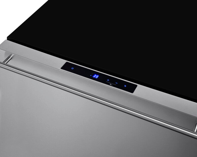 SUMMIT  24" Wide Built-In Drawer Refrigerator - Black (SDR24)