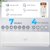 Costway 18,000 BTU 25 SEER2 208-230V Mini Split AC with Bracket 43983621 New