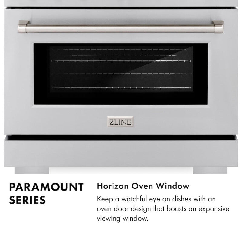 ZLINE  36 In. 5.2 Cu. Ft. Paramount Gas Range With 6 Burner Cooktop And Convection Gas Oven In Stainless Steel - Stainless Steel (SGR36)