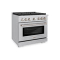 ZLINE  36 In. 5.2 Cu. Ft. Paramount Gas Range With 6 Burner Cooktop And Convection Gas Oven In Stainless Steel - Stainless Steel (SGR36)